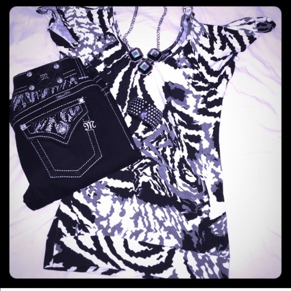 RARE- 🎉♏️iss ♏️e black zebra bootcut sz28 x 30🎉 - Picture 4 of 4